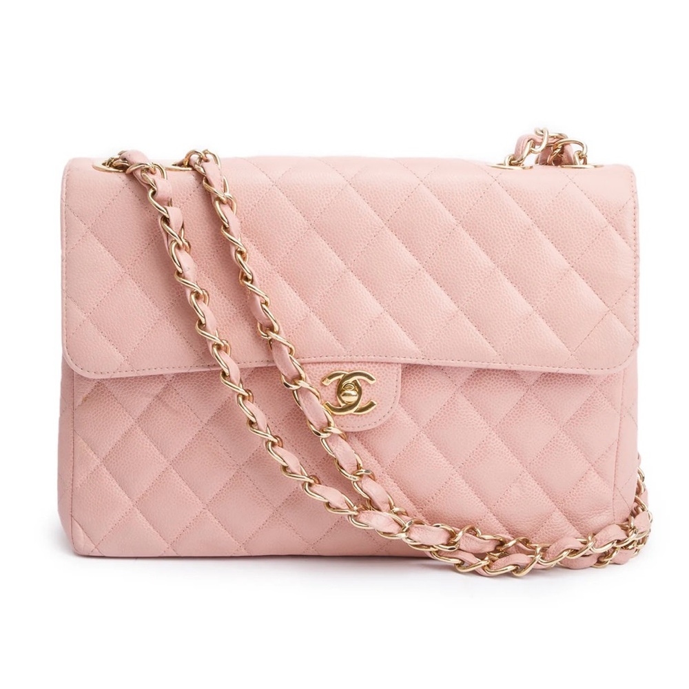 CHANEL Classic Jumbo Single Flap Bag – Pink Caviar Leather with 24K GHW
